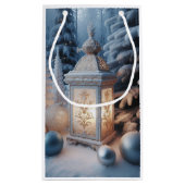 Winter Verzierte Mattierte Lantern Kleine Geschenktüte (Rückseite)