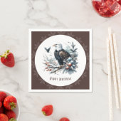 Winter Vibes Bald Eagle - Geburtstag Serviette (Beispiel)