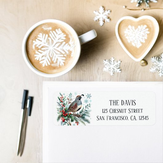 Winter Vibes California Quail - Rücksendeadresse