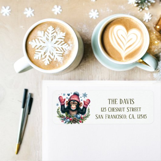 Winter Vibes Chimpanzee - Rücksendeadresse