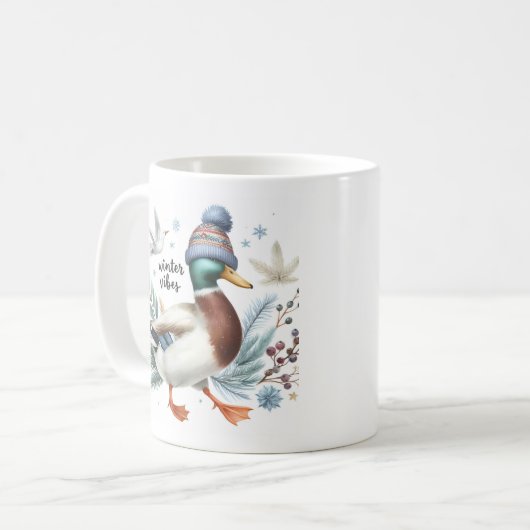 Winter Vibes Duck - Kaffeetasse (Vorderseite Links)