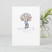 Winter Vibes Einladung (Stehend Vorderseite)