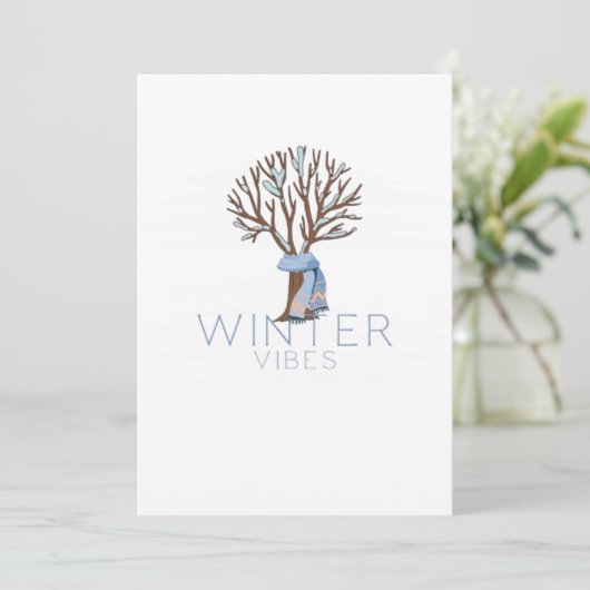 Winter Vibes Einladung (Stehend Vorderseite)