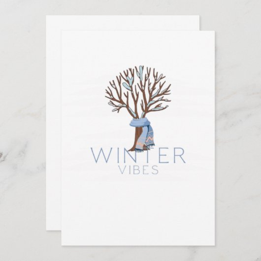 Winter Vibes Einladung (Vorne/Hinten)