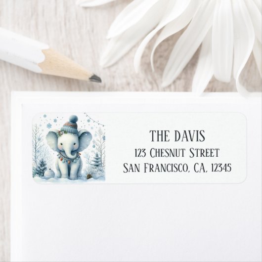 Winter Vibes Elephant - Rücksendeadresse (Insitu)