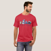 Winter Vibes Friendly Snowman T-Shirt (Vorne ganz)