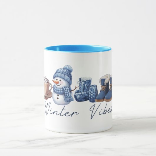 Winter Vibes Friendly Snowman Tasse (Zentrum)