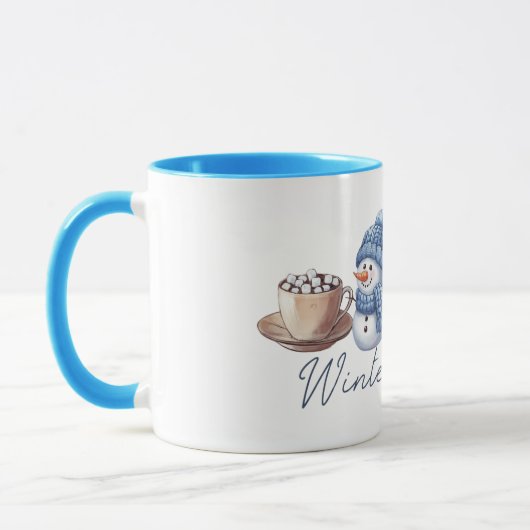 Winter Vibes Friendly Snowman Tasse (Links)