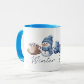 Winter Vibes Friendly Snowman Tasse (Vorderseite Links)