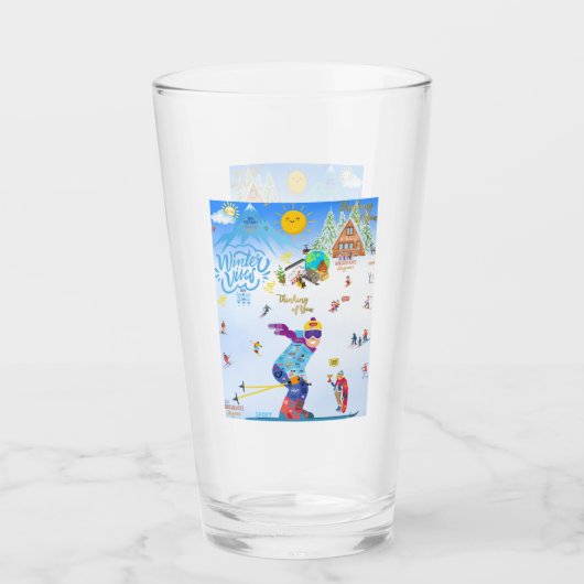 Winter Vibes Glas (Vorderseite)