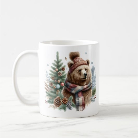 Winter Vibes Grizzly Bear - Kaffeetasse (Links)
