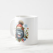 Winter Vibes Happy Gorilla - Kaffeetasse (Vorderseite Links)
