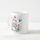 Winter Vibes Happy Walrus - Kaffeetasse (Vorderseite Links)