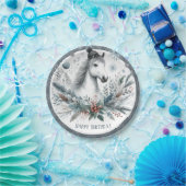 Winter Vibes Horse - Geburtstag Pappteller (Party)
