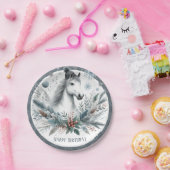 Winter Vibes Horse - Geburtstag Pappteller (Party)