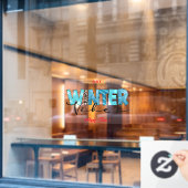 Winter Vibes individuell gestalten Fensteraufkleber (Café-Fenster)