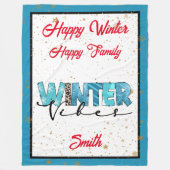 Winter Vibes individuell gestalten Fleecedecke (Vorderseite)