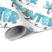 Winter Vibes individuell gestalten Geschenkpapier (Rolleneckpunkt)