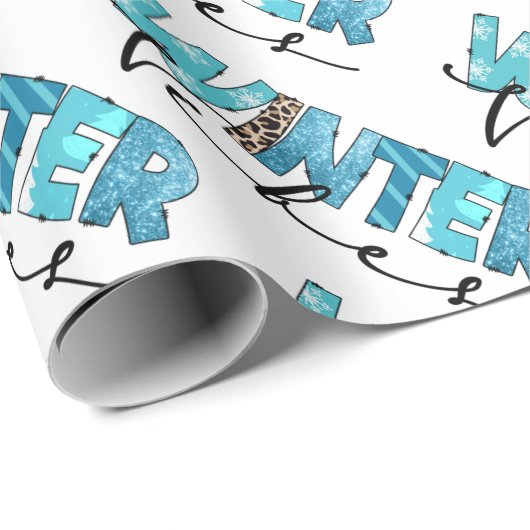Winter Vibes individuell gestalten Geschenkpapier (Rolleneckpunkt)