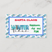 Winter Vibes individuell gestalten Visitenkarte (Vorderseite)