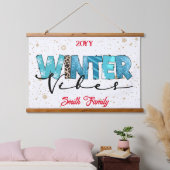 Winter Vibes individuell gestalten Wandteppich Mit Holzrahmen (Schlafzimmer)