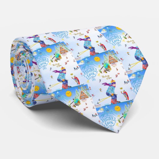 Winter Vibes Krawatte (Gerollt)