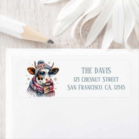 Winter Vibes Kuh - Rücksendeadresse (Insitu)