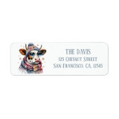 Winter Vibes Kuh - Rücksendeadresse (Vorne)