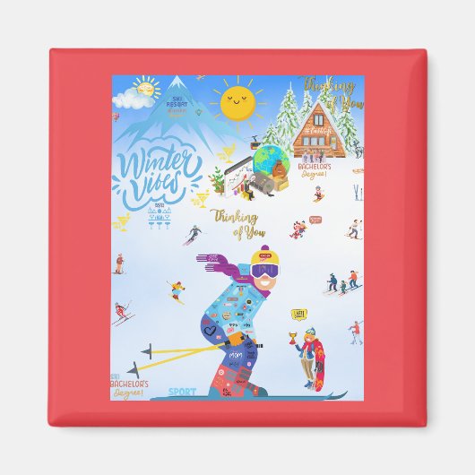 Winter Vibes Magnet (Vorne)