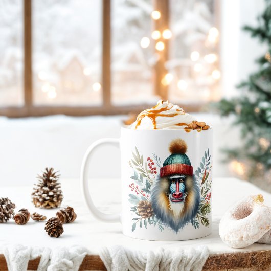 Winter Vibes Mandrill Monkey - Kaffeetasse