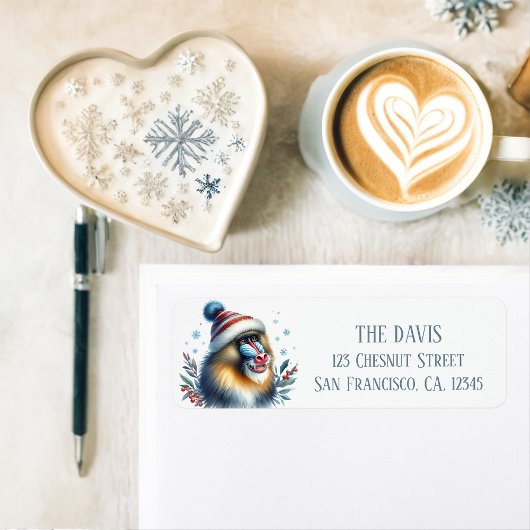 Winter Vibes Mandrill Monkey - Rücksendeadresse