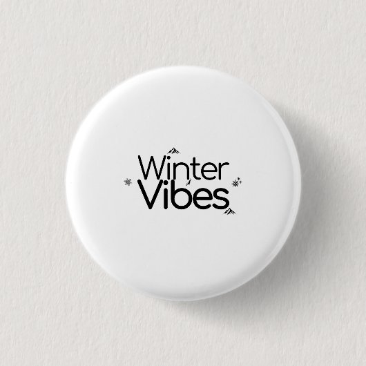 Winter Vibes - Minimalistische Schneeflocke und Be Button (Vorderseite)