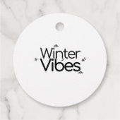 Winter Vibes - Minimalistische Schneeflocke und Be Geschenkanhänger (Rückseite)