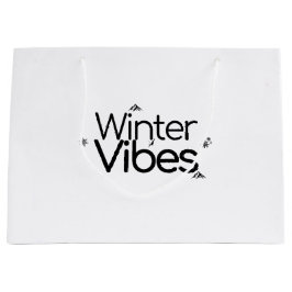 Winter Vibes - Minimalistische Schneeflocke und Be Große Geschenktüte