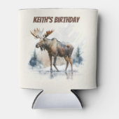 Winter vibes Moose - Geburtstag Dosenkühler (Vorderseite)