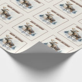 Winter vibes Moose - Geburtstag Geschenkpapier (Ecke)