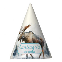 Winter Vibes Moose - Geburtstagsparty Hat Partyhütchen