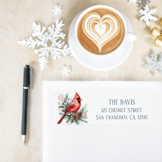 Winter Vibes Northern Kardinal - Rücksendeadresse