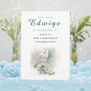 Winter vibes Owl - Einladungskarte zum Geburtstag Einladung