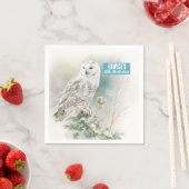 Winter vibes Owl - Geburtstagsparty - Serviette (Beispiel)