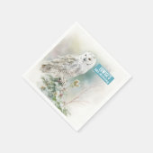 Winter vibes Owl - Geburtstagsparty - Serviette (Ecke)
