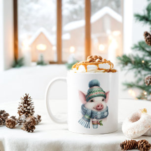 Winter Vibes Pig - Kaffeetasse