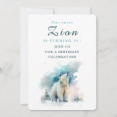 Winter vibes Polar Bear - Einladungskarte zum Gebu Einladung (Vorderseite)