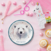 Winter Vibes Polar Bear Geburtstag Pappteller (Party)