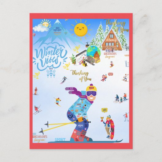 Winter Vibes Postkarte (Vorderseite)