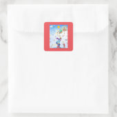 Winter Vibes Quadratischer Aufkleber (Tasche)