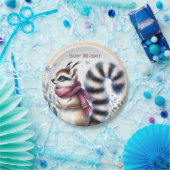 Winter Vibes Ringtail - Geburtstag Pappteller (Party)