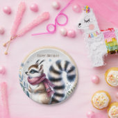 Winter Vibes Ringtail - Geburtstag Pappteller (Party)