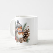 Winter Vibes Robin - Kaffeetasse (Vorderseite Links)