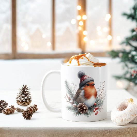 Winter Vibes Robin - Kaffeetasse
